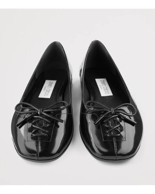 Jimmy Choo Black Scarlett Patent Leather Ballet Flats