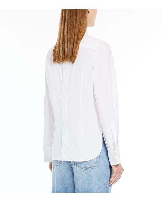 Max Mara White Stretch-Cotton Shirt