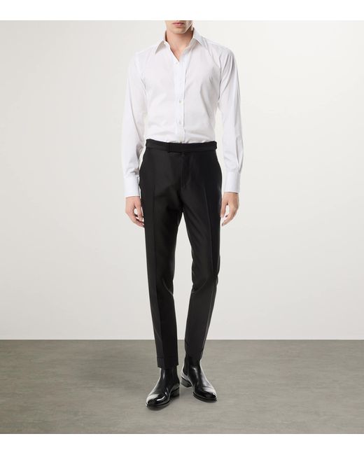 Tom Ford White Cotton Poplin Shirt for men