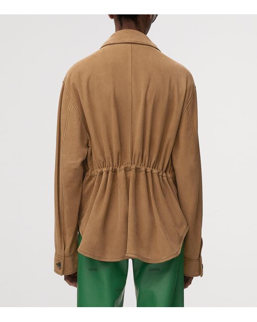 Loewe Brown Suede Workwear Jacket