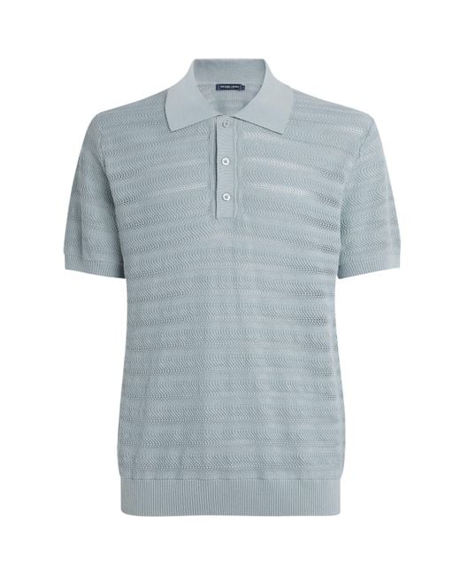Frescobol Carioca Blue Cotton Vidal Polo Shirt for men
