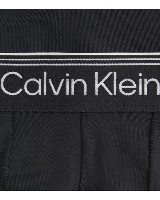 Calvin Klein Black Microfiber-Stretch Boxer Briefs for men