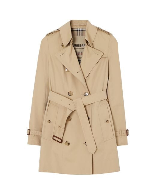Burberry Natural Gabardine Chelsea Short Trench Coat