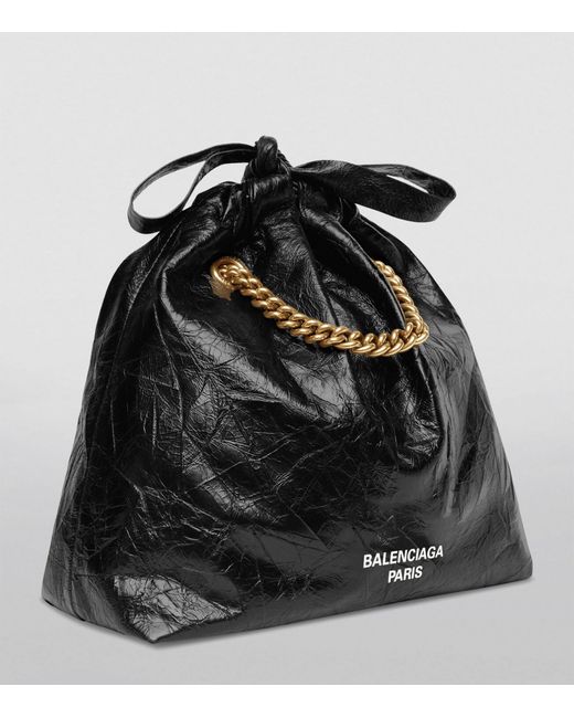 Balenciaga Small Crush Tote Bag in Black | Lyst