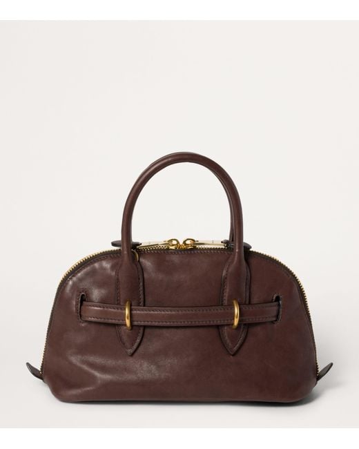 Miu Miu Brown Nappa Leather Aventure Top-Handle Bag