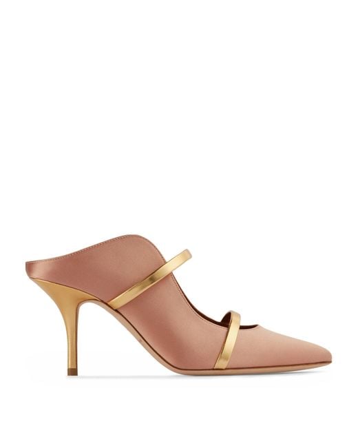 Malone Souliers Brown Satin Maureen Mules 70