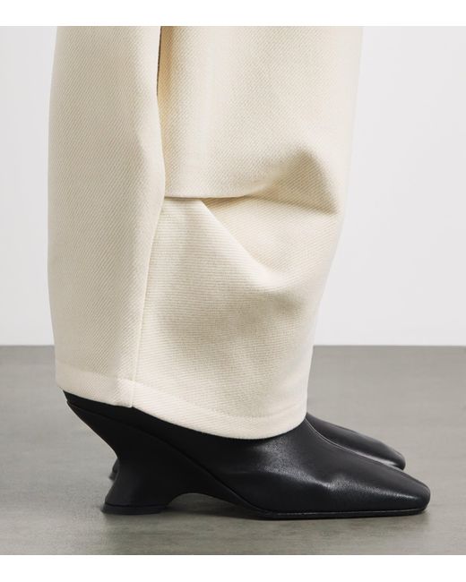 Source Unknown White Twill Balloon Wide-Leg Trousers