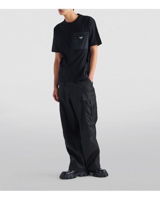 Prada Black T-shirt With Pocket Detail for men