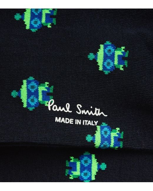 Paul Smith Blue Robot Socks for men