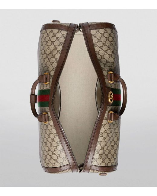 Gucci Brown Large Gg Supreme Savoy Duffle Bag