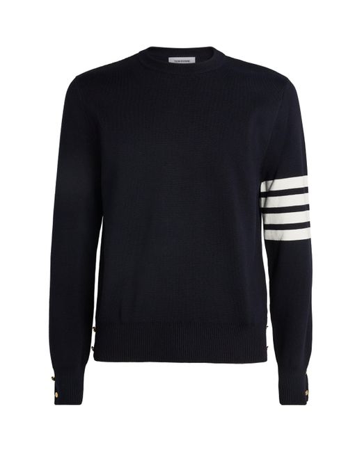 Thom Browne Blue 4-Bar Stripe Sweater for men