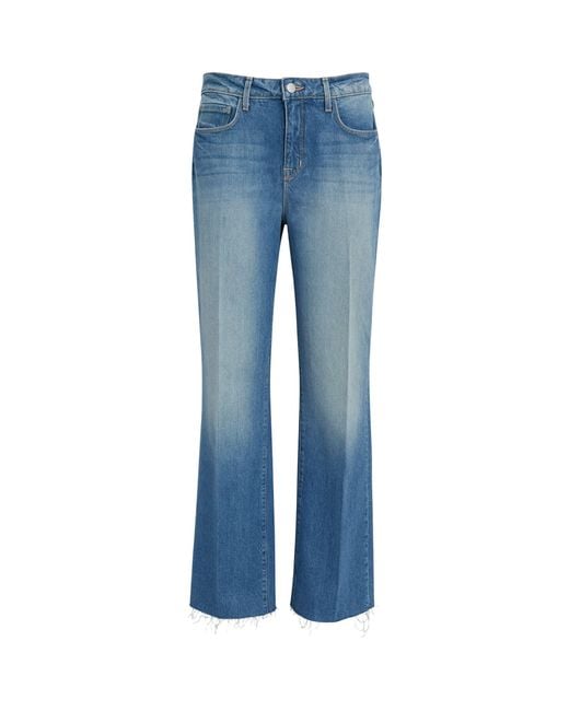 L'Agence Blue Tiana High-rise Wide-leg Jeans