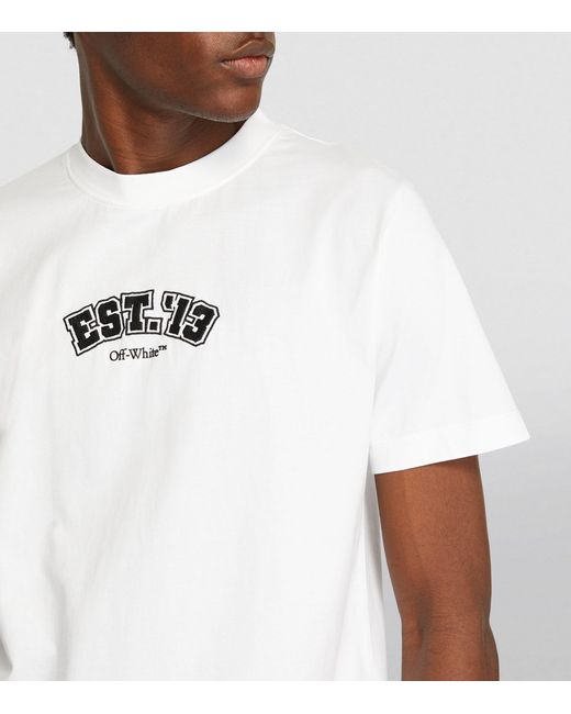 Off-White c/o Virgil Abloh White Cotton Est' 13 T-shirt for men
