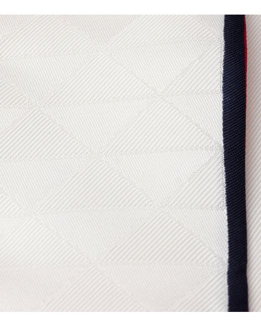 Prada White Silk Twill Skinny Scarf