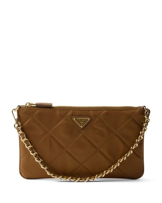 Prada Brown Re-Nylon Re-Edition 1995 Chaîne Pouch