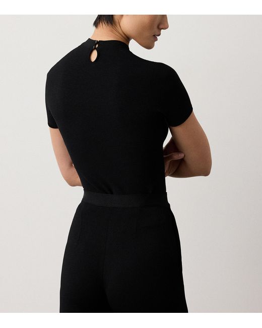 Ralph Lauren Black Mock-Neck Top