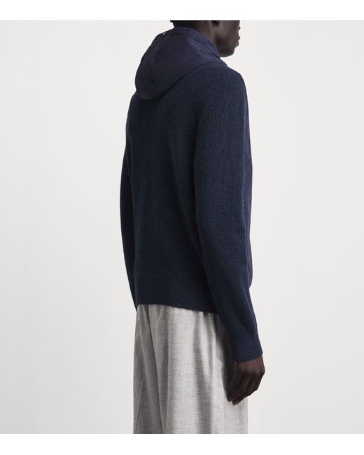 Herno Blue Wool Hybrid Jacket for men