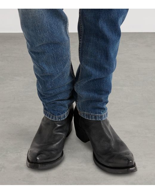 Prada Blue Low-Rise Tapered Jeans