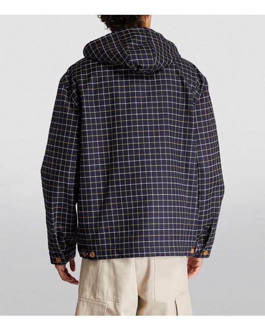 Marni Blue Wool-cotton Check Jacket for men