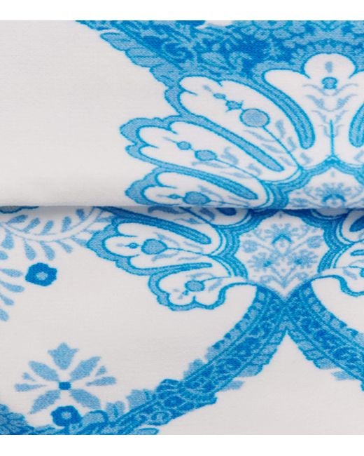 Melissa Odabash Blue Printed Brussels Bikini Bottoms
