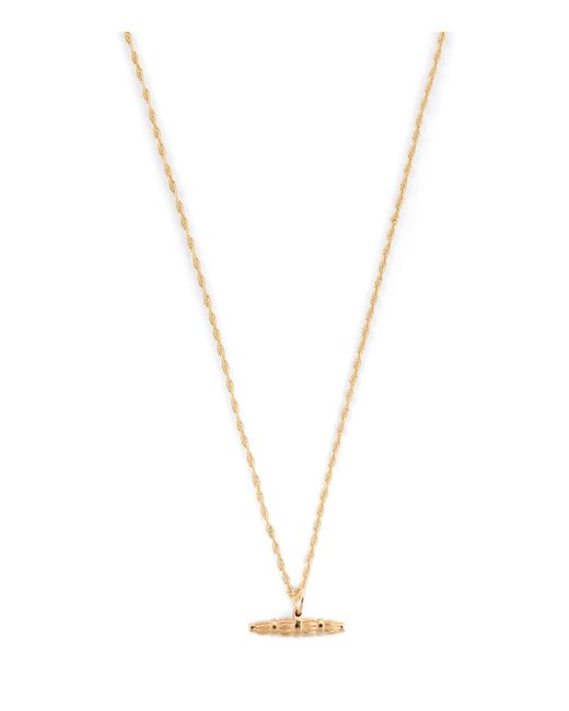 Bleue Burnham Metallic Recycled Willow Bar Pendant Necklace for men