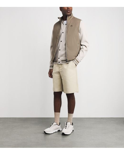 J.Lindeberg Brown Timor Hybrid Gilet for men