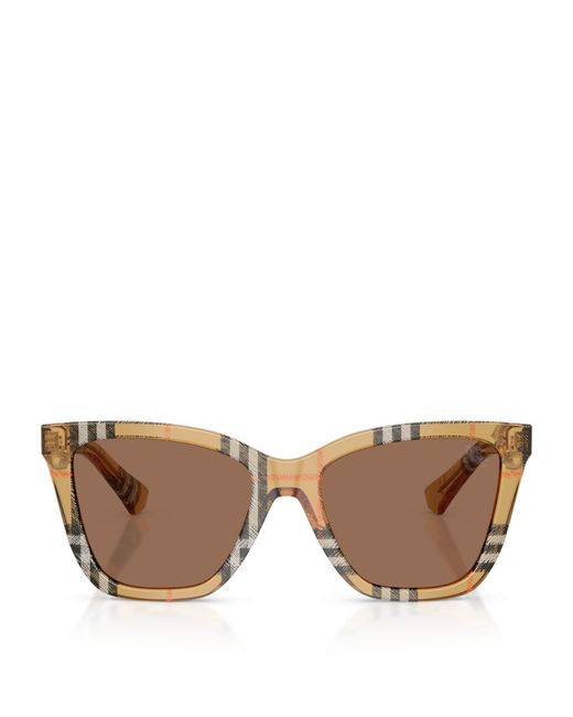 Burberry Brown Acetate Be4470 Square Sunglasses