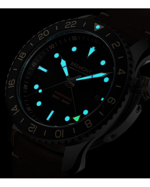 Bremont Black Stainless Steel Supermarine S502 Watch 43mm for men