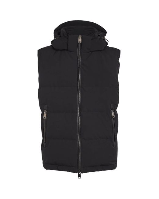 Brioni Black Down-Filled Gilet for men