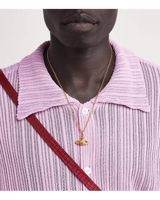 Vivienne Westwood Metallic Crystal Bas Relief Necklace for men