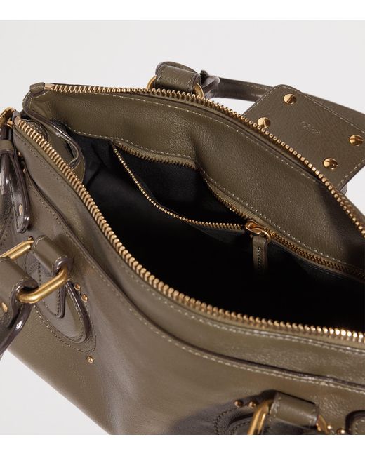 Chloé Brown Medium Leather Spin Tote Bag