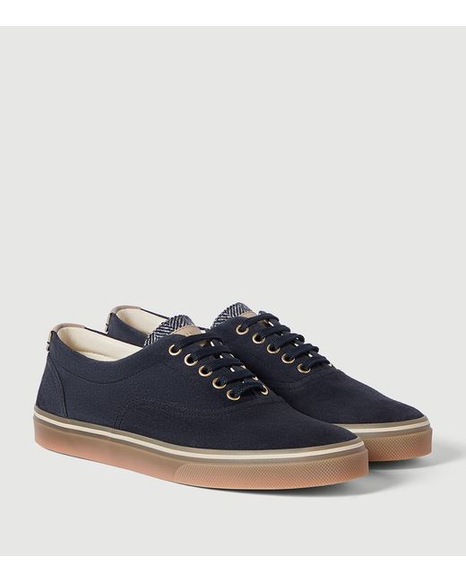 Brunello Cucinelli Blue Suede Sneakers for men