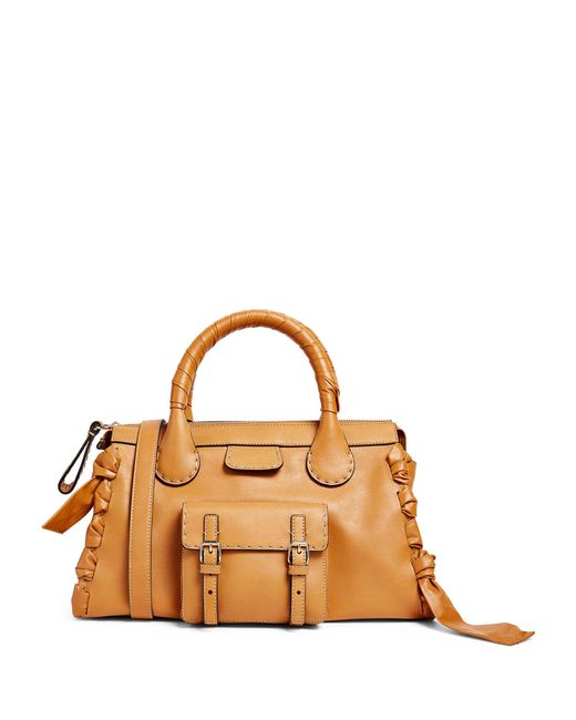 Chloé Brown Medium Leather Edith Satchel Bag