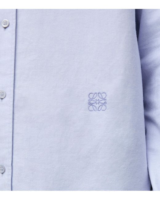 Loewe Blue Cotton-Blend Shirt for men