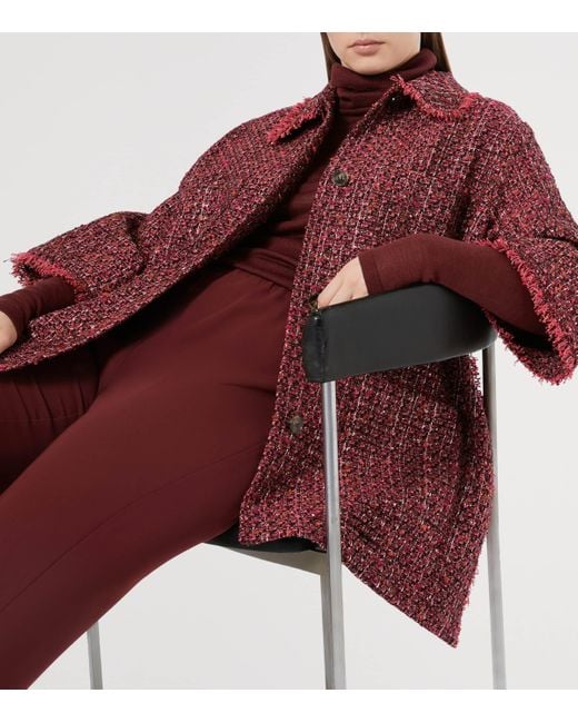 Marina Rinaldi Red Virgin Wool-Silk-Cashmere Gondola Sweater