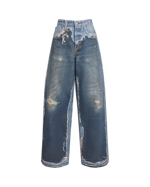 Acne Blue Trompe-L'Oeil 1981 Low-Rise Jeans