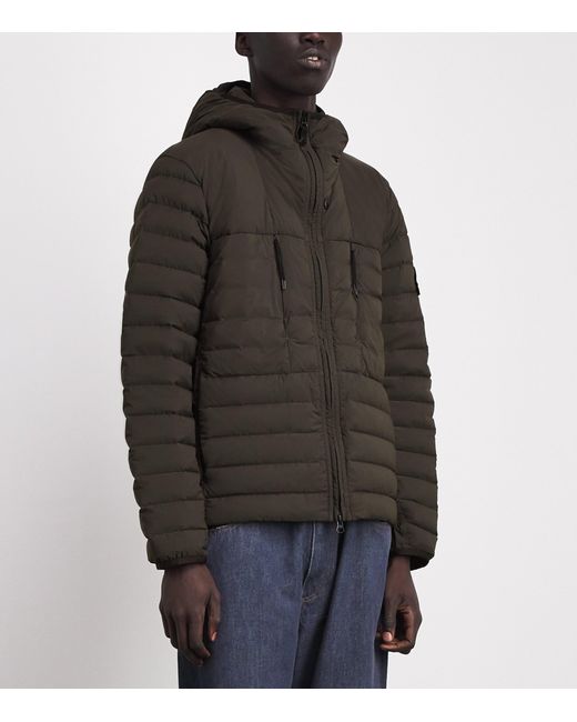 Stone Island Brown Down Cordura Puffer Jacket for men