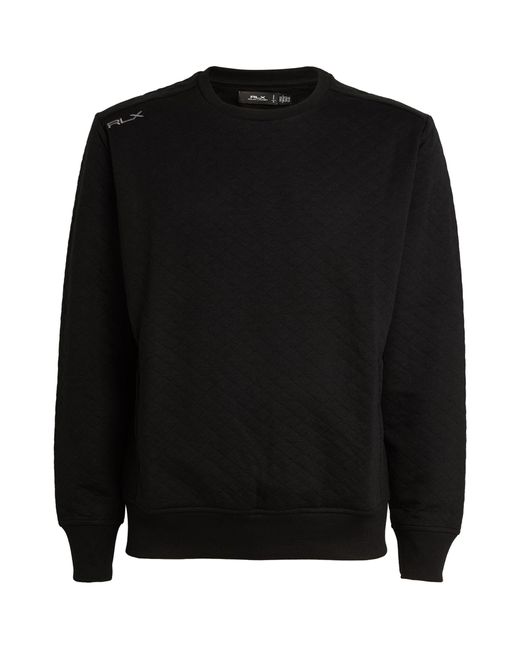 RLX Ralph Lauren Black Quilted Sweatshirt for men
