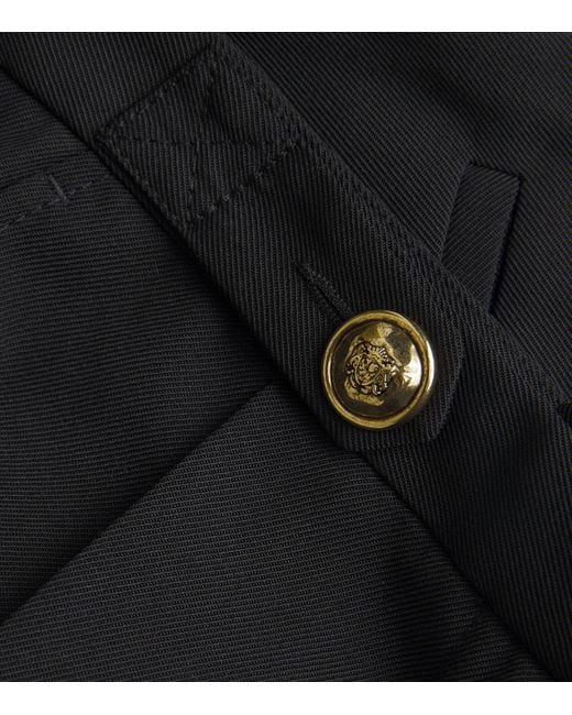 Sandro Black Wool-Blend Trousers