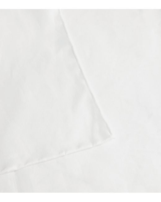 Brioni White Cotton Pocket Square for men