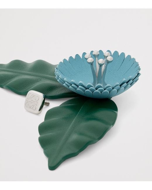 Loewe Green X Paula's Ibiza Leather Flower Pistil Pin