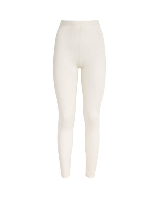 Falke White Daily Climawool Tights