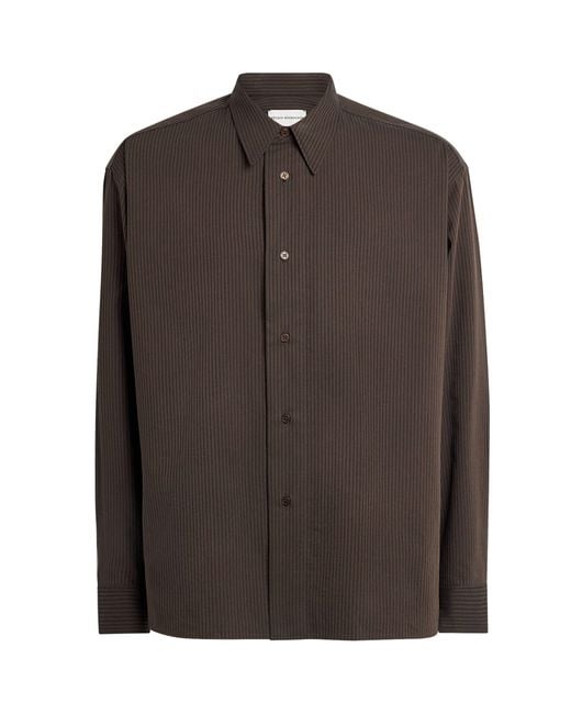 Studio Nicholson Brown Cotton Stripe Shirt for men
