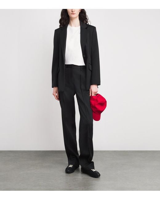 Claudie Pierlot Black Straight Tailored Trousers