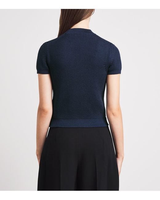 FFORME Blue Short-Sleeve Katia Sweater