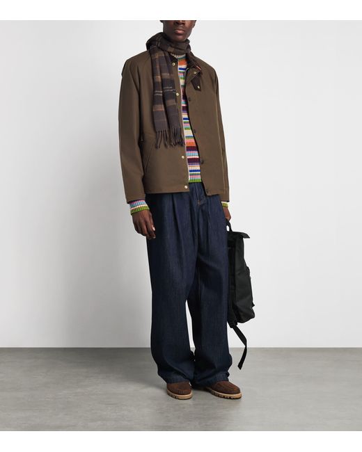 Barbour Brown Waxed Cotton Transport Jacket for men