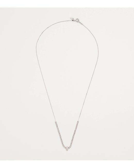 PERSÉE Metallic And Diamond Pear Tennis Necklace