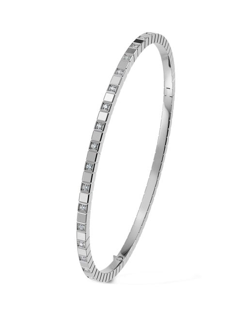 Chopard White And Diamond Ice Cube Bangle