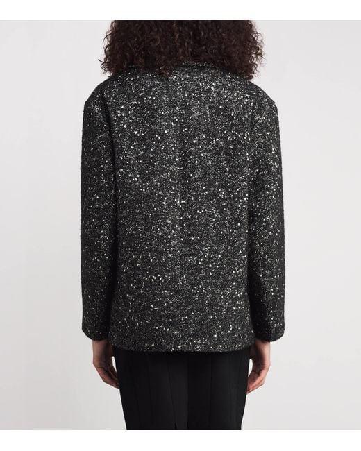 Joseph Black Wool Tweed Donegal Agar Coat