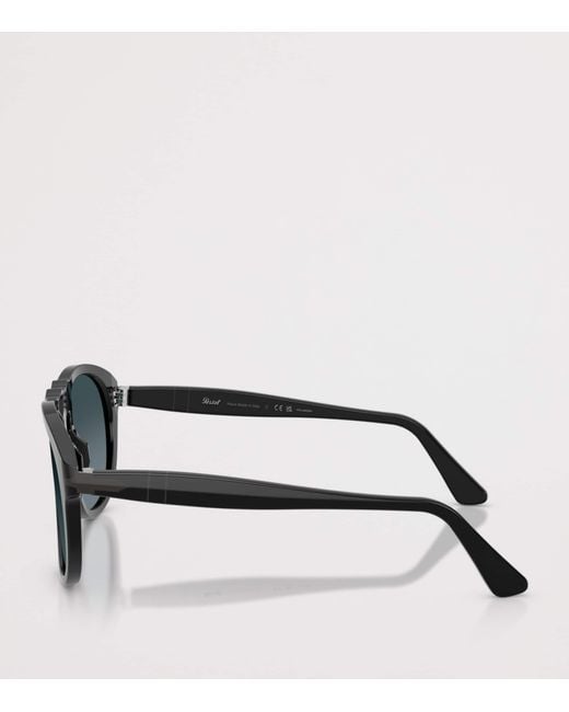 Persol Black Po0649Ne Total Arrow Pilot Sunglasses